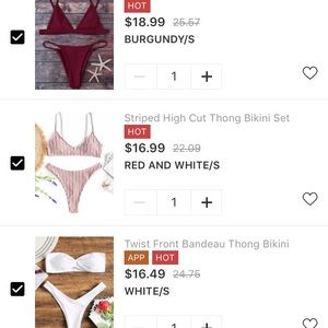 Zaful swimwear. 5 bikinis. Brand new. super cute!